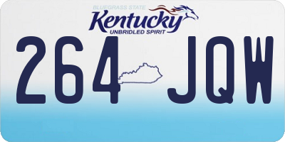 KY license plate 264JQW