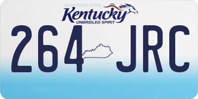 KY license plate 264JRC