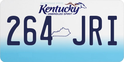 KY license plate 264JRI