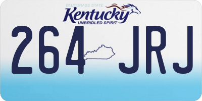 KY license plate 264JRJ