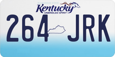 KY license plate 264JRK