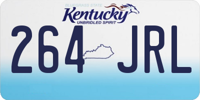 KY license plate 264JRL