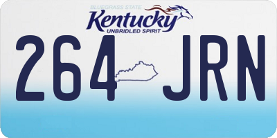 KY license plate 264JRN