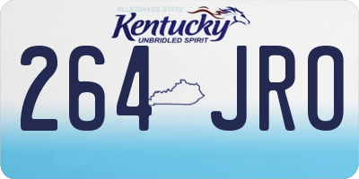 KY license plate 264JRO
