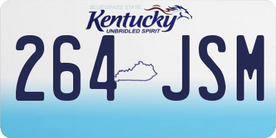 KY license plate 264JSM