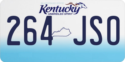 KY license plate 264JSO