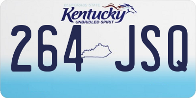 KY license plate 264JSQ
