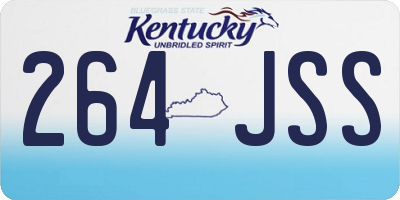 KY license plate 264JSS