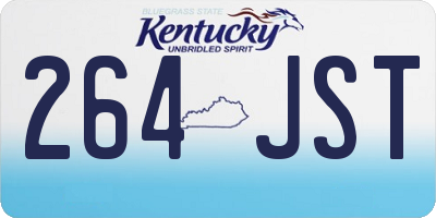KY license plate 264JST