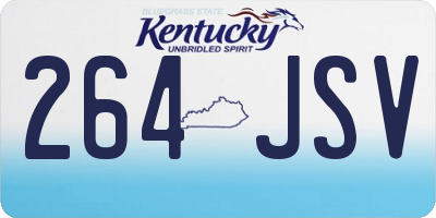 KY license plate 264JSV
