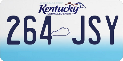 KY license plate 264JSY