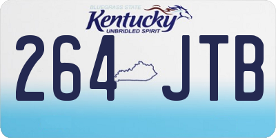 KY license plate 264JTB