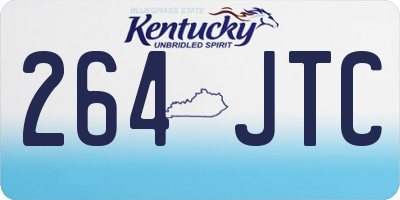 KY license plate 264JTC