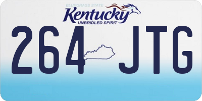KY license plate 264JTG