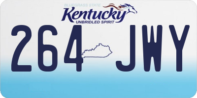 KY license plate 264JWY