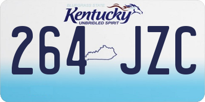 KY license plate 264JZC