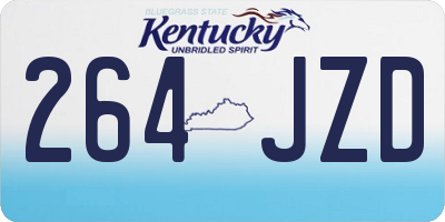 KY license plate 264JZD
