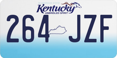 KY license plate 264JZF