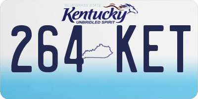 KY license plate 264KET