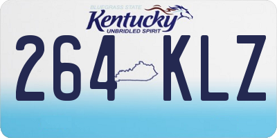 KY license plate 264KLZ