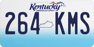 KY license plate 264KMS