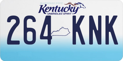 KY license plate 264KNK