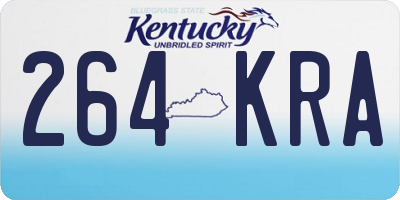 KY license plate 264KRA