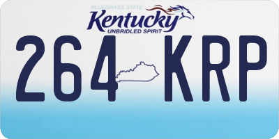 KY license plate 264KRP
