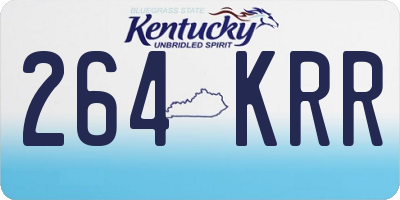 KY license plate 264KRR