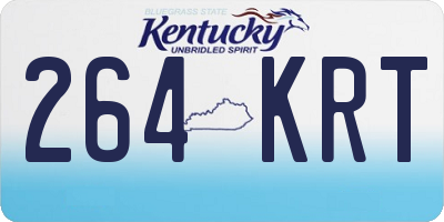 KY license plate 264KRT