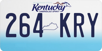 KY license plate 264KRY
