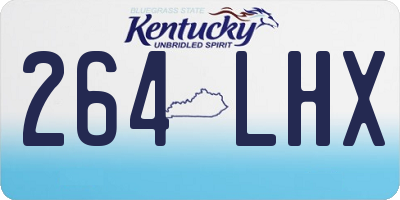 KY license plate 264LHX
