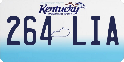 KY license plate 264LIA