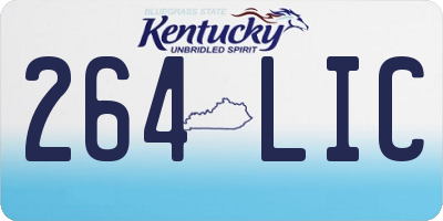 KY license plate 264LIC