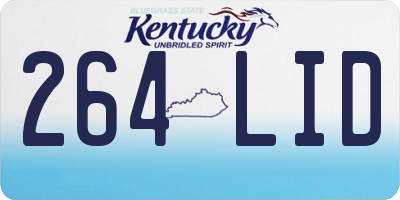 KY license plate 264LID