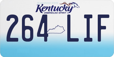KY license plate 264LIF