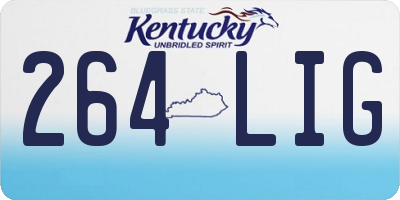 KY license plate 264LIG