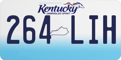 KY license plate 264LIH