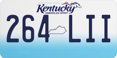 KY license plate 264LII