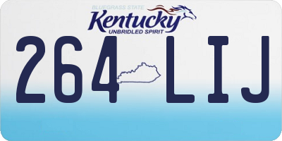KY license plate 264LIJ