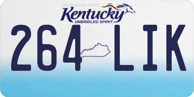 KY license plate 264LIK
