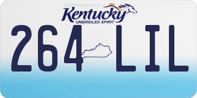 KY license plate 264LIL