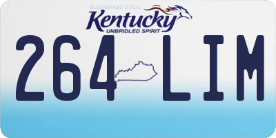 KY license plate 264LIM