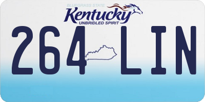 KY license plate 264LIN