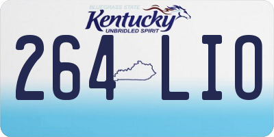KY license plate 264LIO