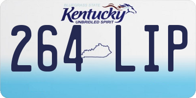 KY license plate 264LIP