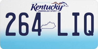 KY license plate 264LIQ
