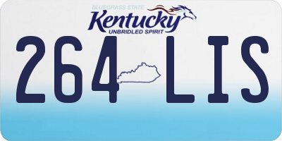 KY license plate 264LIS