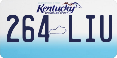 KY license plate 264LIU