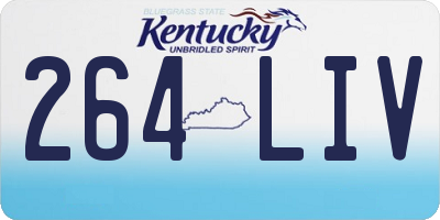 KY license plate 264LIV